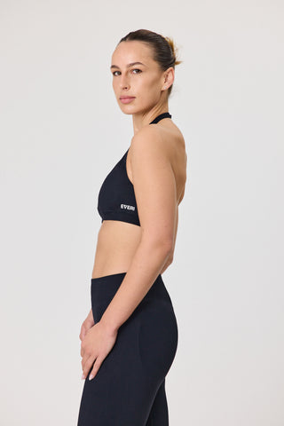 Halter Sports Bra - Black