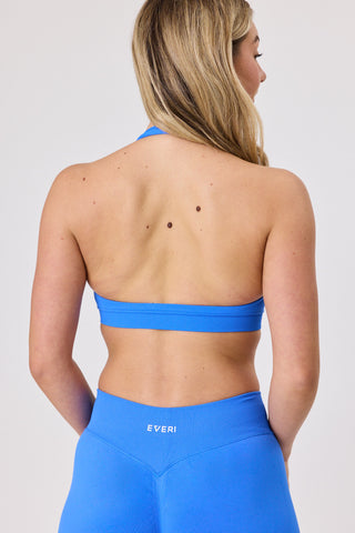 Halter Sports Bra - Electric Blue
