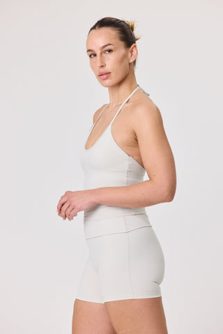 Serene Halter Tie Tank - Bone