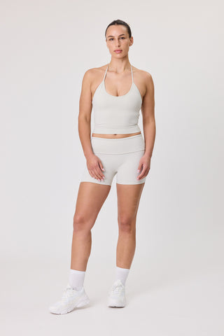 Serene Halter Tie Tank - Bone